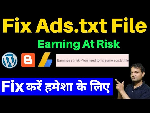 How to Fix Ads.txt File Adsense | Earning At Risk Adsense