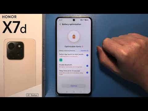 Honor X7D - How to Optimize Battery
