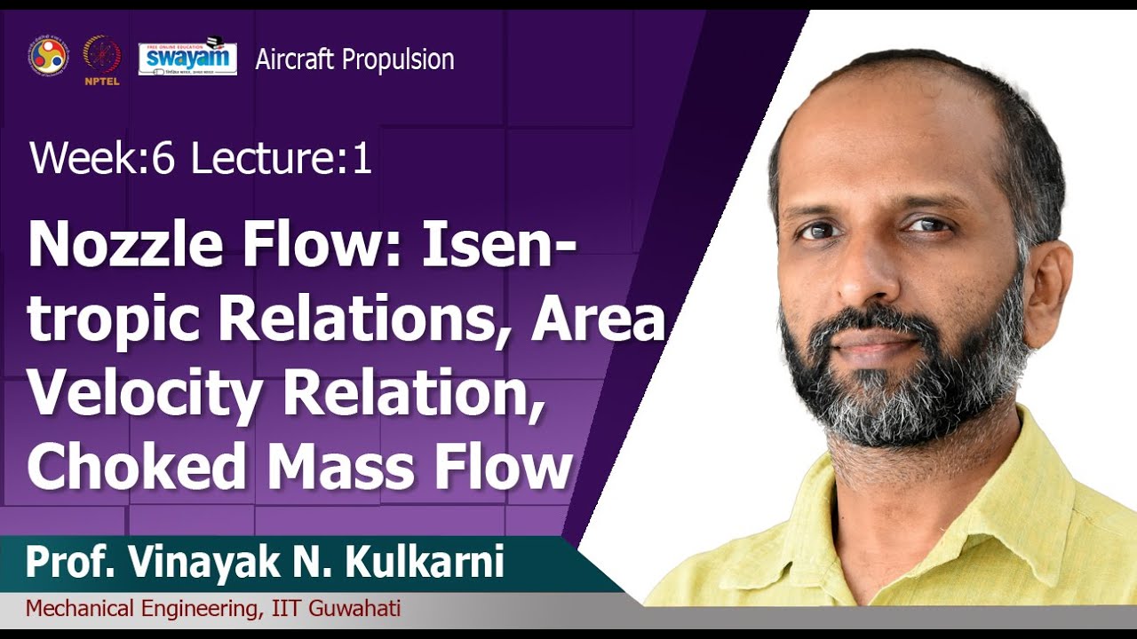 Lec 17: Nozzle Flow: Isentropic Relations, Area Velocity Relation, Choked Mass Flow Rate