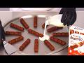 Massive Kinder Bueno Ice Cream Rolls ASMR