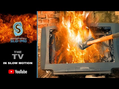 SMASHING A TV IN SLOW MOTION HUAWEI P40 Pro