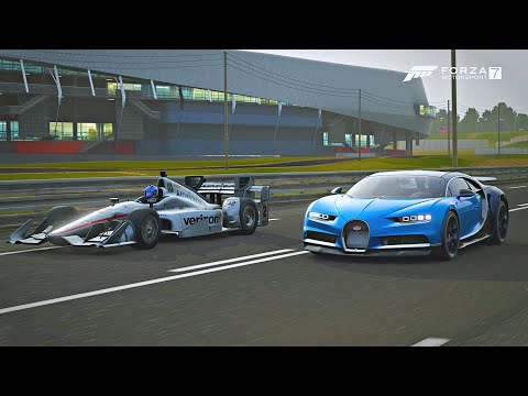 Bugatti Chiron vs Chevrolet IndyCar | Forza Motorsport 7 Drag Race