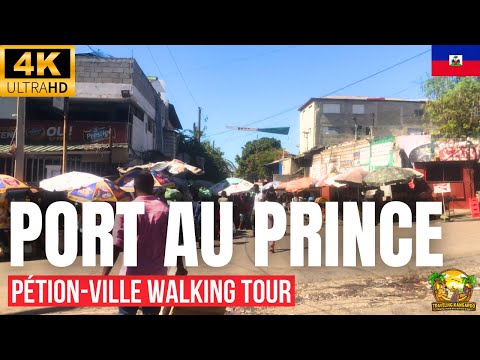 Pétion-Ville Walking Tour | Panaméricaine Area Street Life in 4K Haiti