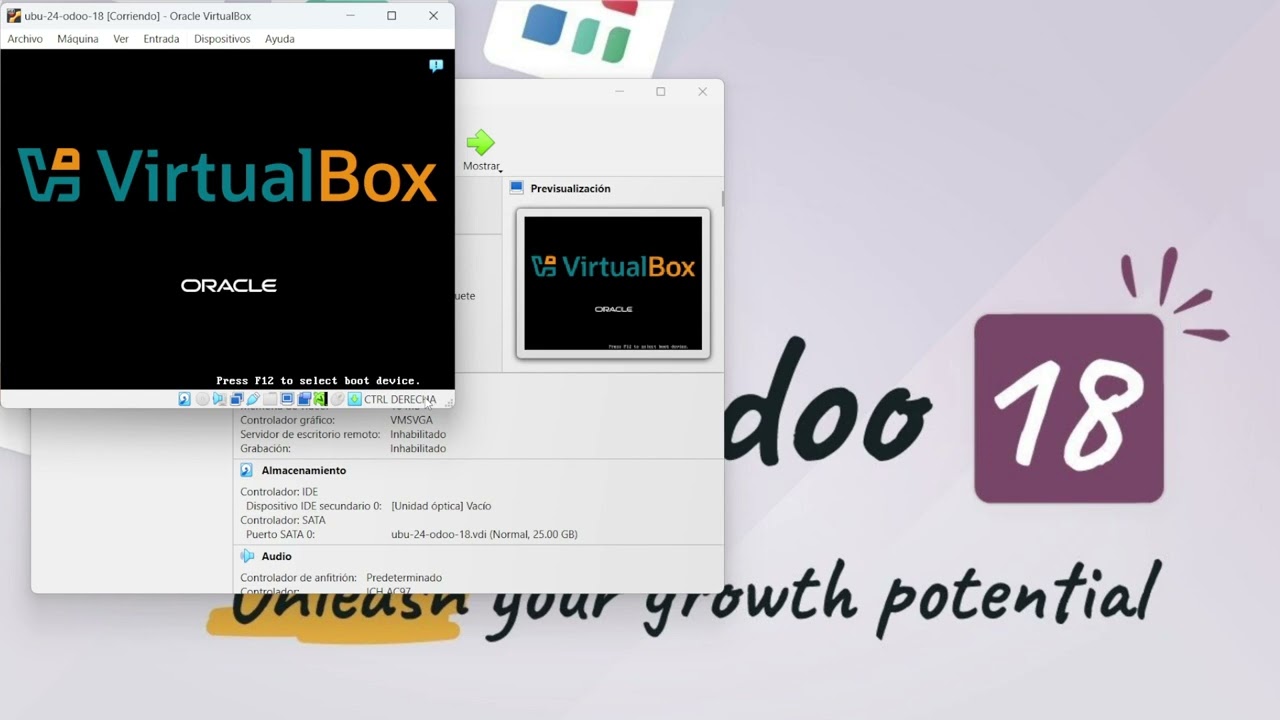 Entorno de desarrollo para odoo 18 con VirtualBox y Cursor AI