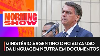 ‘Agora há pobreze’: Bolsonaro ironiza linguagem neutra na Argentina