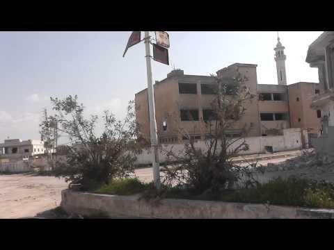 جولة ميدانية في مدينة مورك من قبل لواء درع الرحمن لتوثيق آثار الدمار الذي خلفه قصف قوات النظام على البلدة