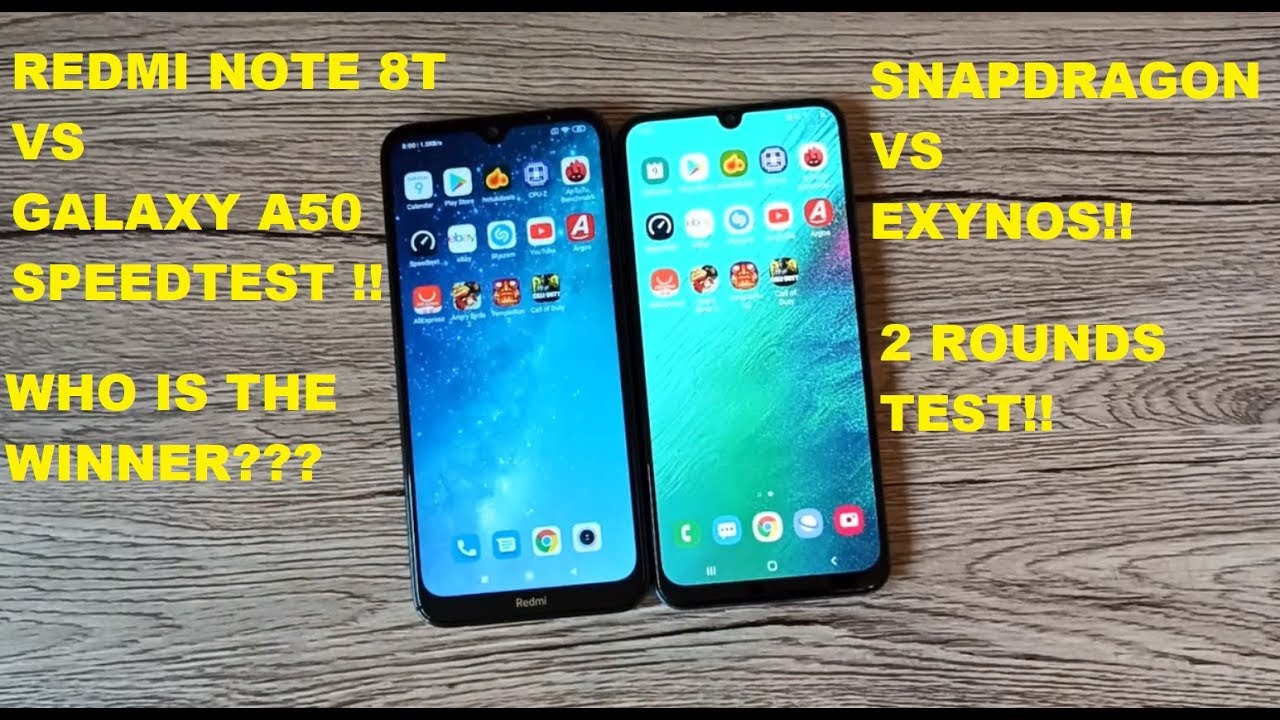 Redmi Note 8T vs Galaxy A50 -SPEEDTEST!Midrange Battle!Amazing Result!