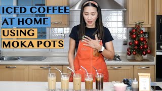 HOW TO MAKE ICED COFFEE AT HOME USING MOKA POTS