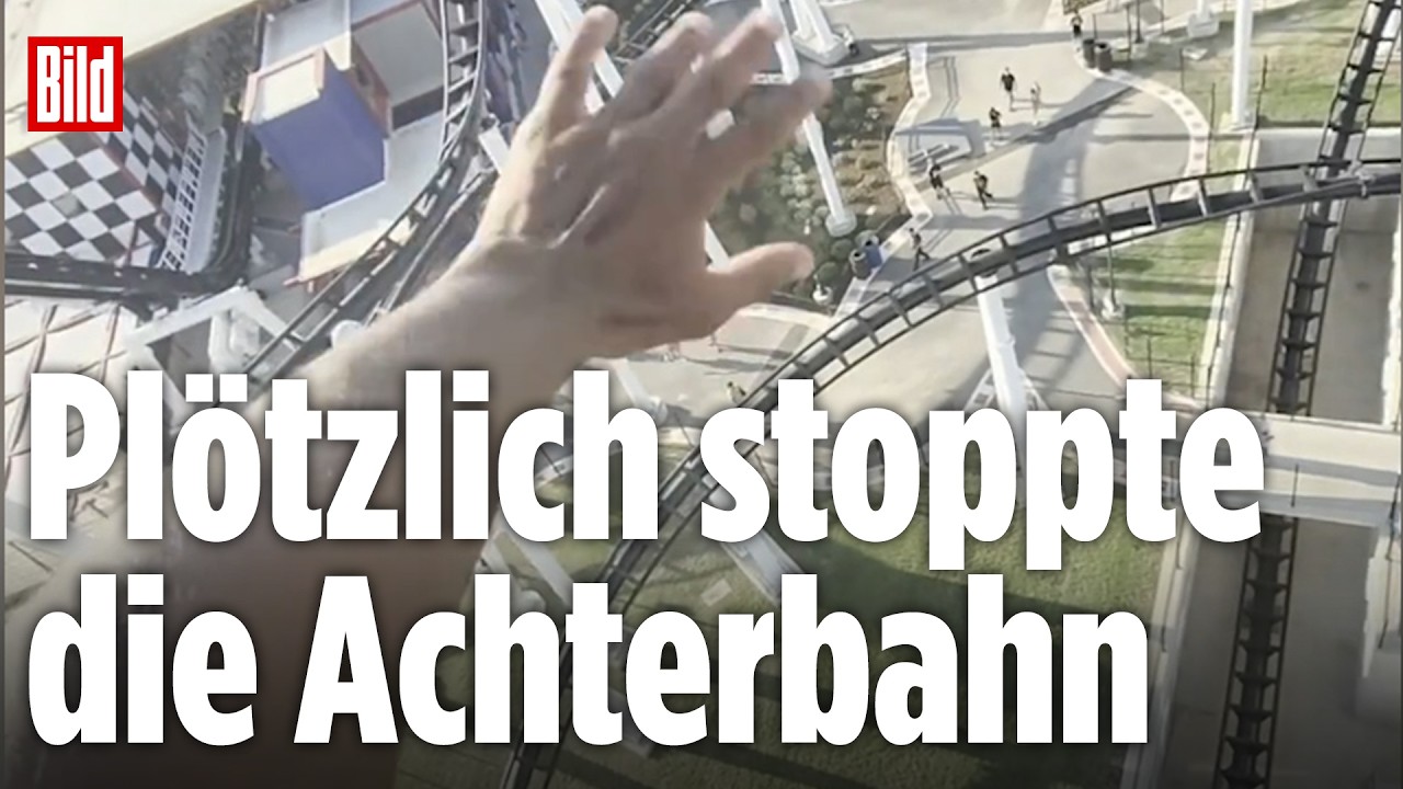 ACHTERBAHN-SCHOCK: Fahrgäste hängen senkrecht in luftiger Höhe fest