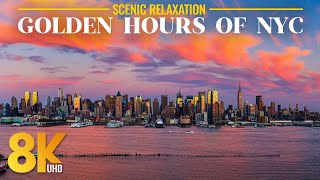 8K (Anamorphic) New York Beaches at Golden Hour | Relaxing Sunsets & Ocean ASMR