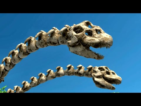 SKELETON SAUROPOD DINOSAUR WITH 2 HEADS VS HERBIVORES | ANIMAL REVOLT BATTLE SIMULATOR