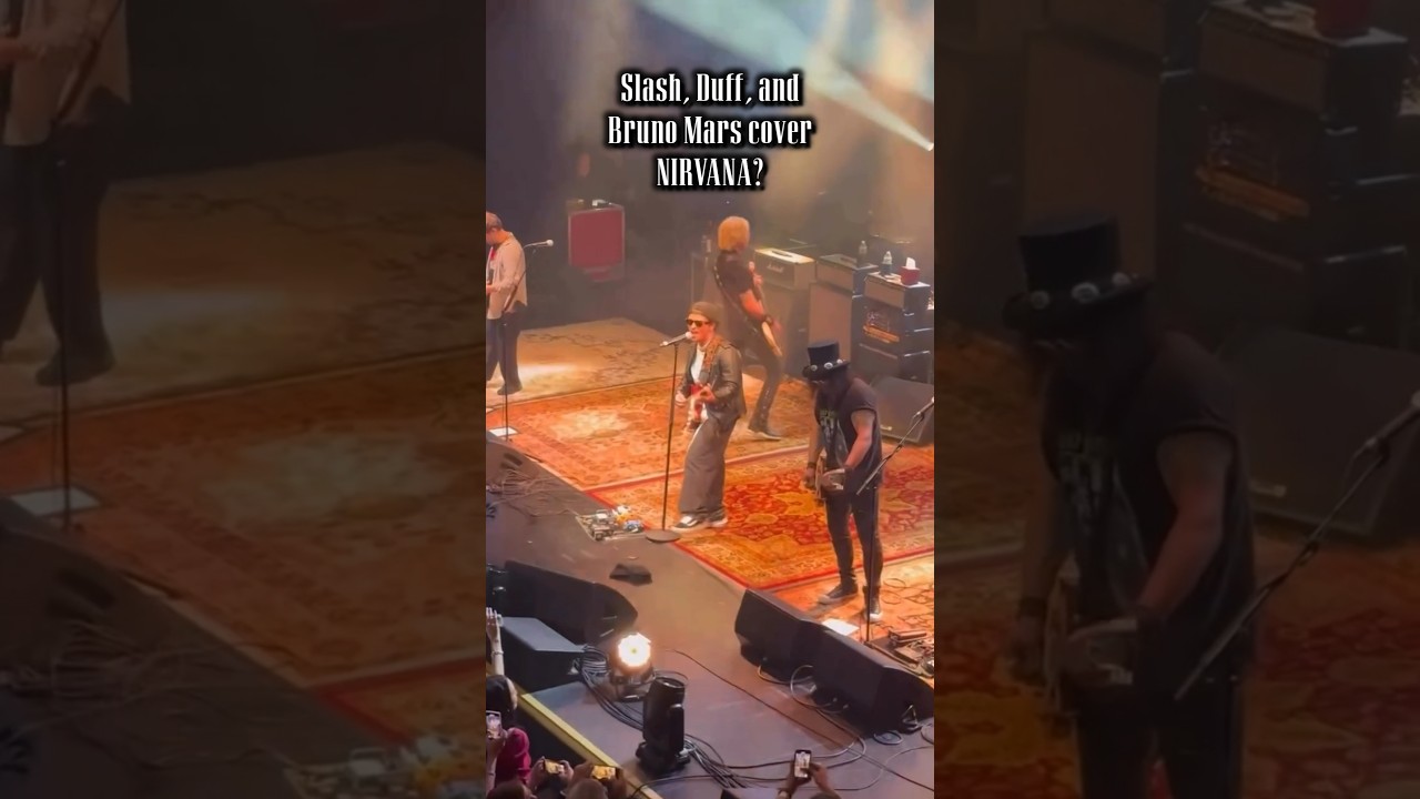 Slash Duff & Bruno Mars - Smells Like Teen Spirit + Ace Of Spades w RHCP #slash #brunomars #nirvana - YouTube