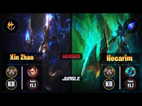 Challenger XIN ZHAO [Conqueror] (Jungle) VS  HECARIM - Challenger KR Patch 11.7