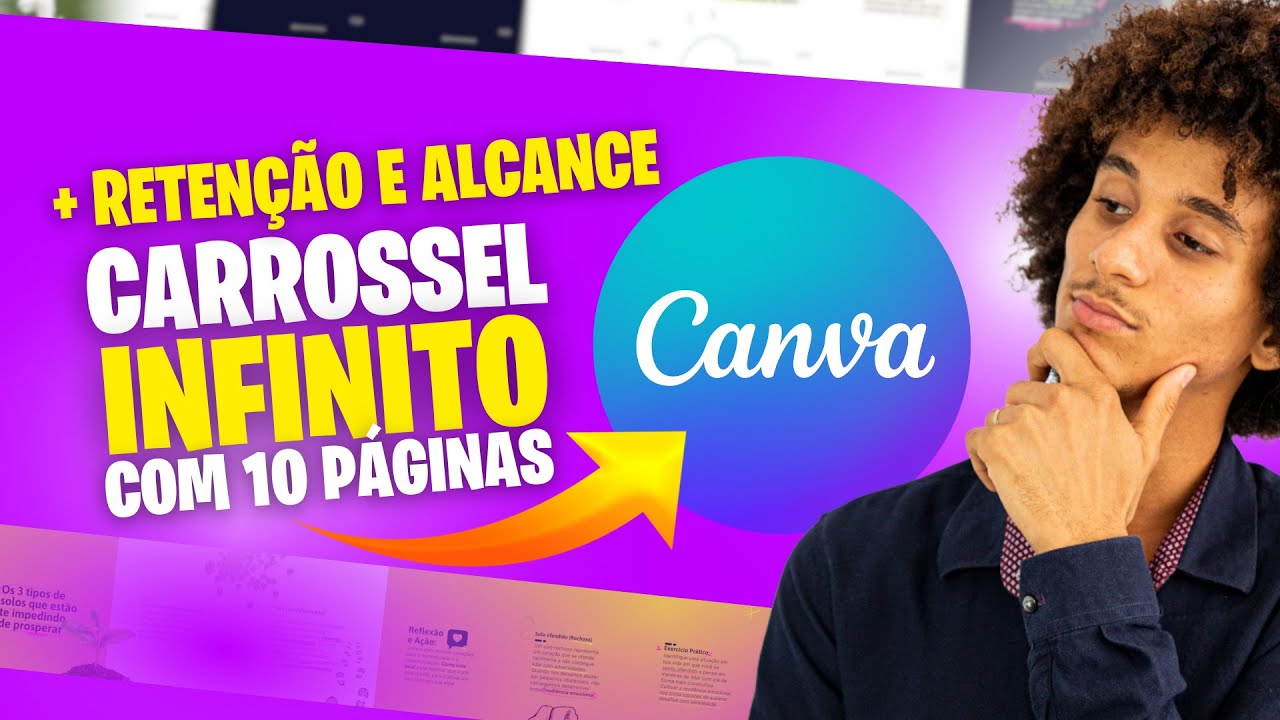 Como criar um CARROSSEL infinito no CANVA com 10 páginas