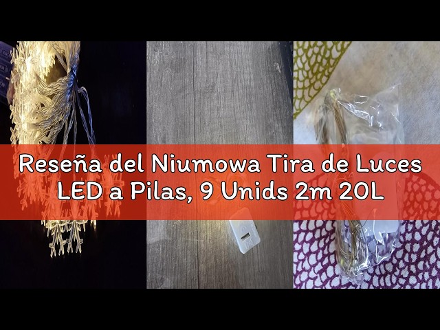 Vídeo relacionado con Niumowa Tira de Luces LED a Pilas, 9 Unids 2m 20LED Color
