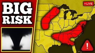 🔴 BREAKING TORNADO THREAT COVERAGE - Strong Tornadoes Possible With LIVE Storm Chasers...