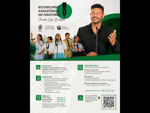 Invitación III Concurso Amazónico de Oratoria Fernando Dalgo Ballesteros