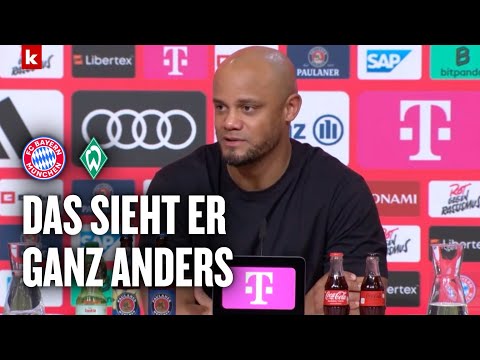 "Ich bin nicht einverstanden": Kompany widerspricht Reporter | Bayern - Werder Bremen 3:0