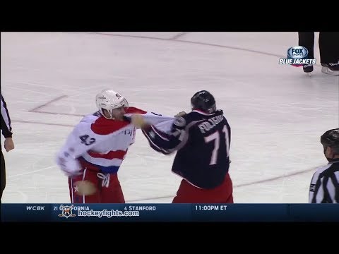 Tom Wilson vs Nick Foligno Jan 30, 2014