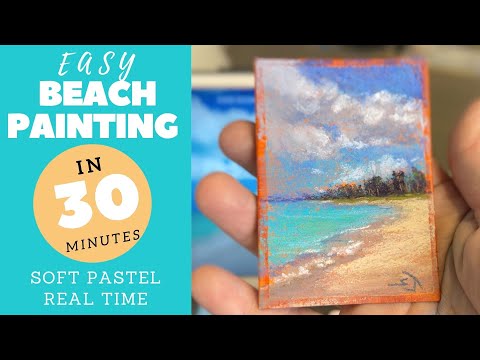 Easy Beach Painting in 30 Minutes - with Soft Pastel