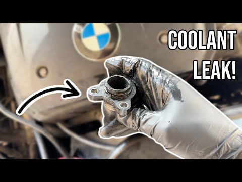 How To Replace Leaking Thermostat to Cylinder Head Coolant Hose | BMW E90 E92 N52