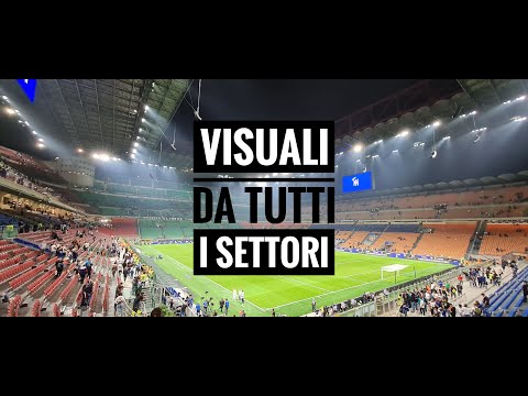 Visuale primo anello rosso : settore J03 - fila 3 - posto 4 - Stadio San Siro