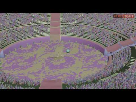 Blender crowd animation and shot test