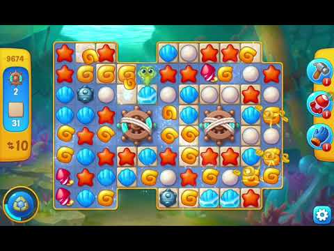 Fishdom Easy Level 9674 (with ingame lightning booster) @choraelmin