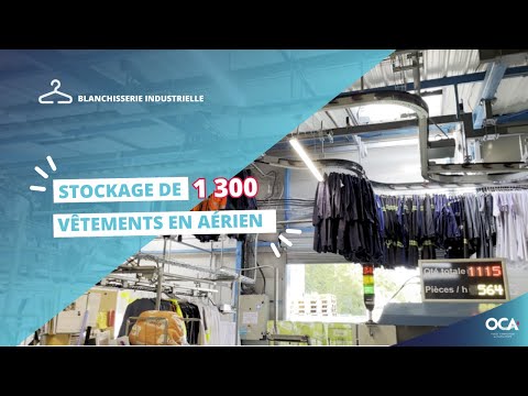 Convoyeur aérien destiné au  stockage, tri et transport de pièces variées : vêtements, circuits électriques, housses - POLARIS_3