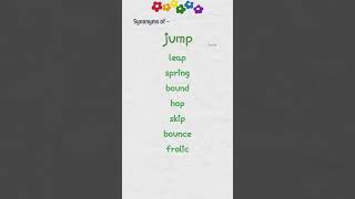 Synonyms of JUMP  #arcbrainsparks #wordoftheday #learneveryday #vocabularywords #vocabulary