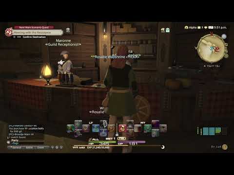 FINAL FANTASY XIV SOLO PLAYTHROUGH #101: WEAVER LEVEL 25 GRIND & CLASS QUEST