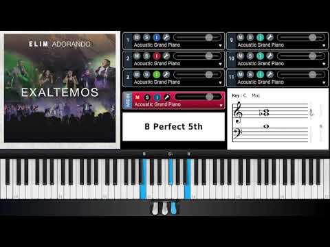 Cuando el Pueblo Medley - Elim Adorando - Tutorial Piano.