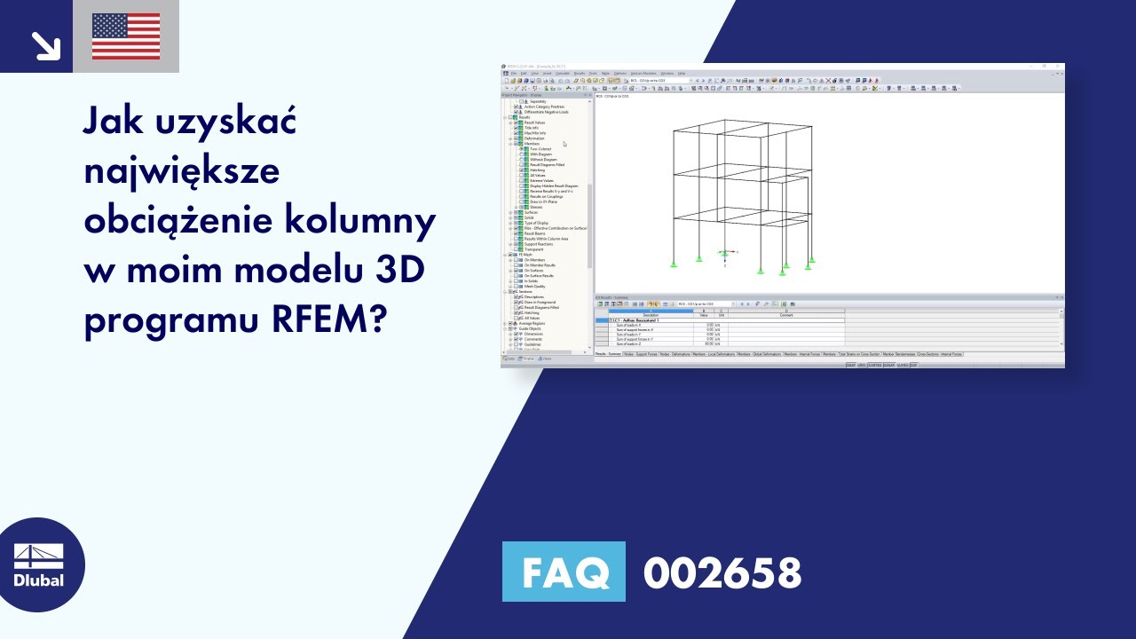 [PL] FAQ 002658 | Jak uzyskać maksymalne obciążenie słupa w moim modelu 3D w programie RFEM?