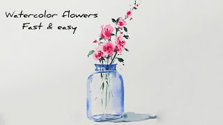 “Anyone Can Paint This | Fast & Easy Watercolor Flowers