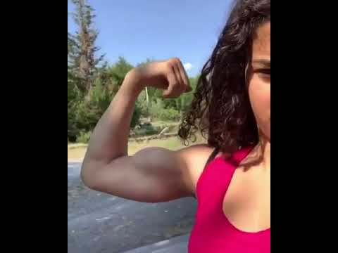 Female Bodybuilder female muscle biceps Veins Girl muscles Abs Strong Asian muscular exercise   YouT