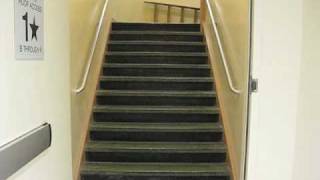 Wheelchair access leads to staircase