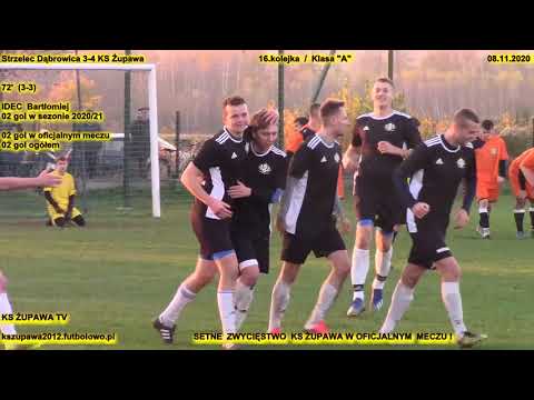Strzelec Dąbrowica 3-4 KS Żupawa (3-3 Idec Bartłomiej) 08.11.2020 / Klasa "A"