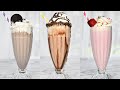 3 Delicious Milkshake Recipes Chocolate Milkshake Oreo Milkshake Strawberry Milkshake