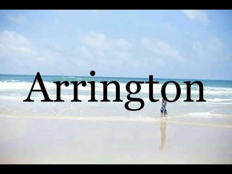 How To Pronounce Arrington🌈🌈🌈🌈🌈🌈Pronunciation Of Arrington