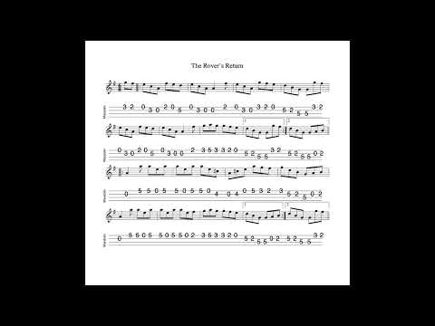 The Rover's Return - a jig in A Dorian tabbed for mandolin and played by Aidan Crossey