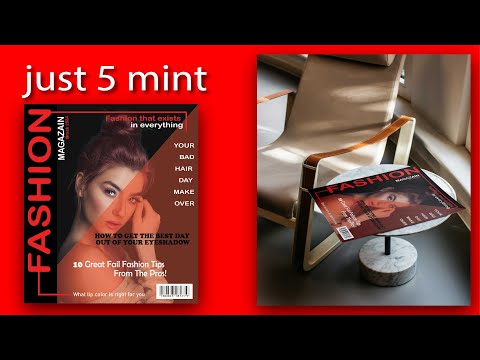 How to Magazine cover design in illustrator tutorial - just 5 mint