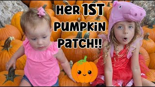 Angie's First Pumpkin Patch!