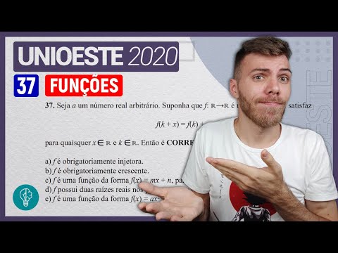 🛑37 UNIOESTE 2020 - FUNÇÕES - Seja a um número real arbitrário. Suponha que f: R→R é uma função que