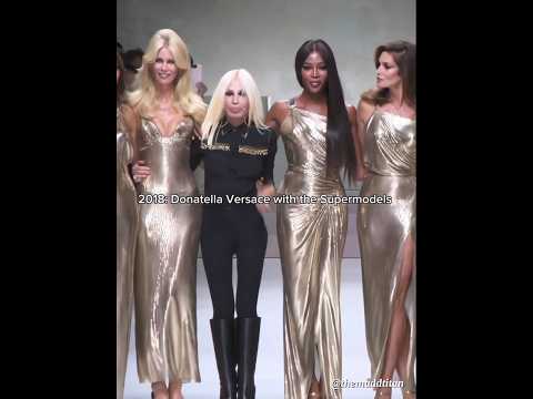 The Supermodels with Gianni and Donatella Versace #shorts #fashion #versace #90s #supermodels