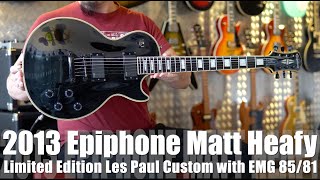 Video thumbnail for The first Epiphone Matt Heafy Signature Les Paul Custom has a CHUNKY neck! by George V Guitars
