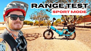 Lectric XP4 750W E-Bike Sport Mode RANGE Test! Let's GO!