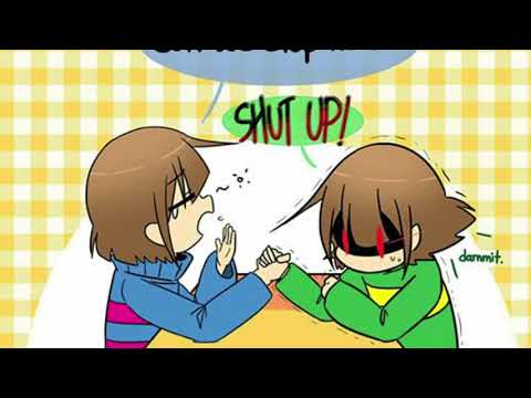 Chara and Frisk Arm wrestle! Undertale Comic Dub!