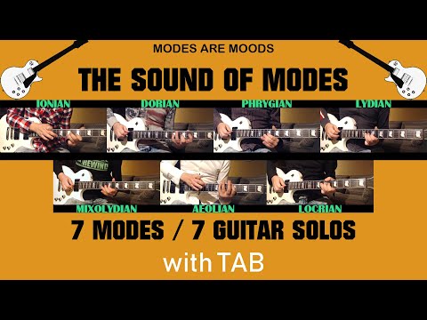 The Sound Of MODES | 7 Modes 7 Guitar Solos | with TAB !