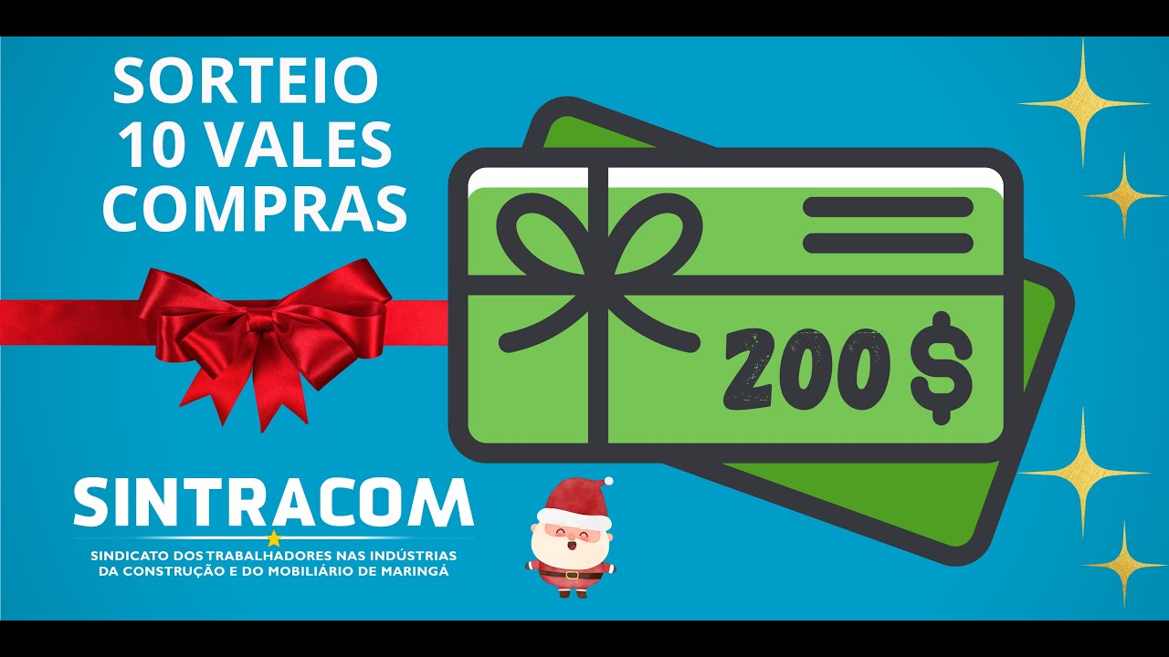 SORTEIOS 10 VALES COMPRAS NATAL 2022