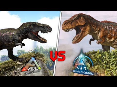 Ark Survival Evolved VS Ark Survival Ascended - Dino Comparison
